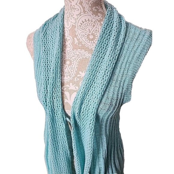 Charlie Paige Cardigan Sweater Light Blue Sleeveless Knit NWT Women's Small - Picture 2 of 9